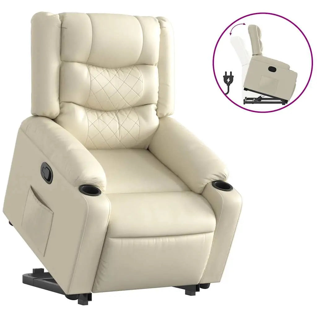Fauteuil inclinable Crème Similicuir - XIOS
