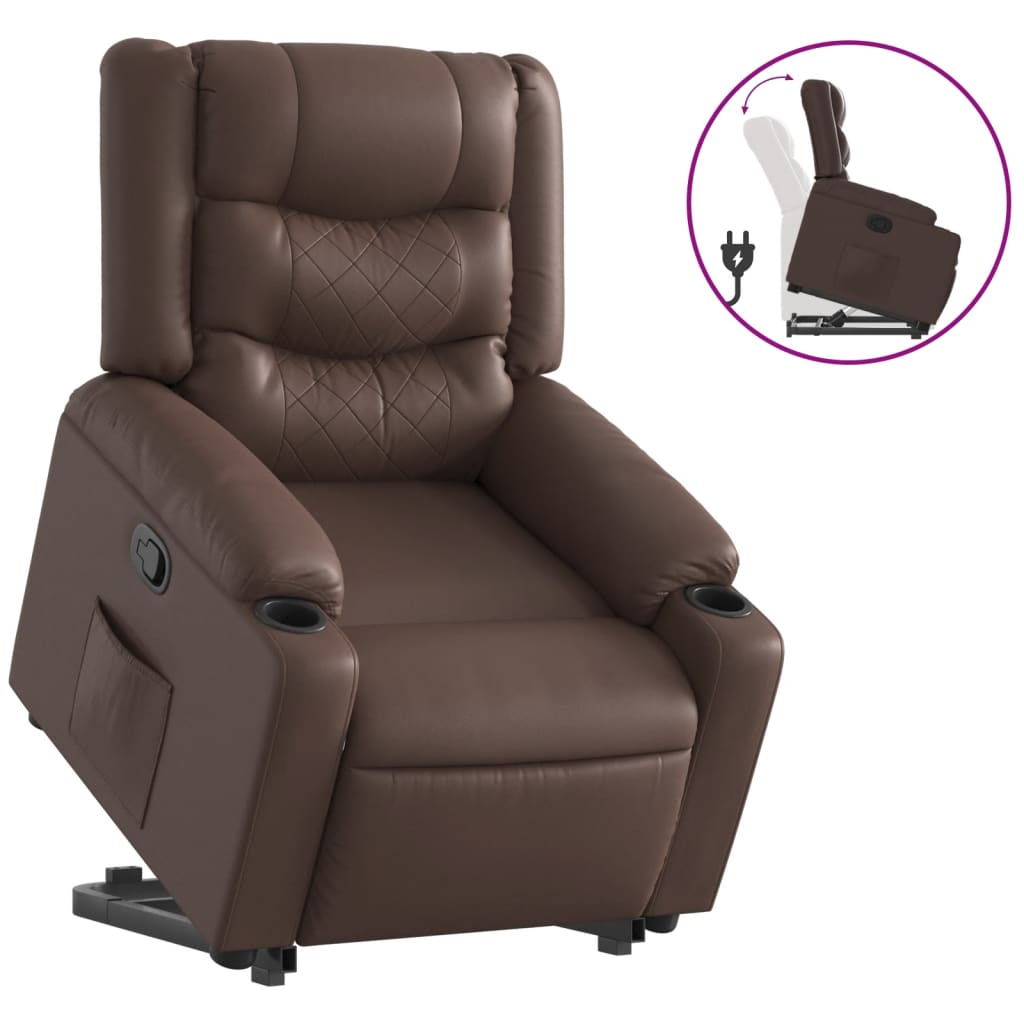 Fauteuil inclinable marron similicuir - XIOS