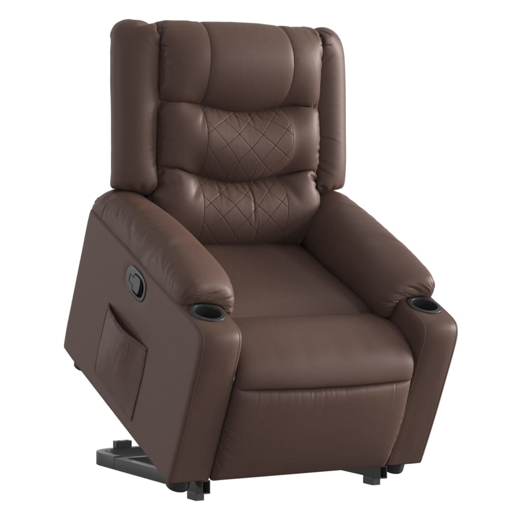 Fauteuil inclinable marron similicuir - XIOS