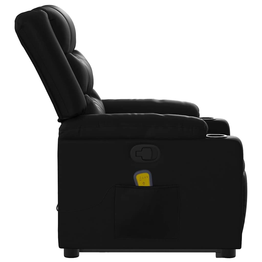 Fauteuil inclinable de massage Noir Similicuir - XIOS