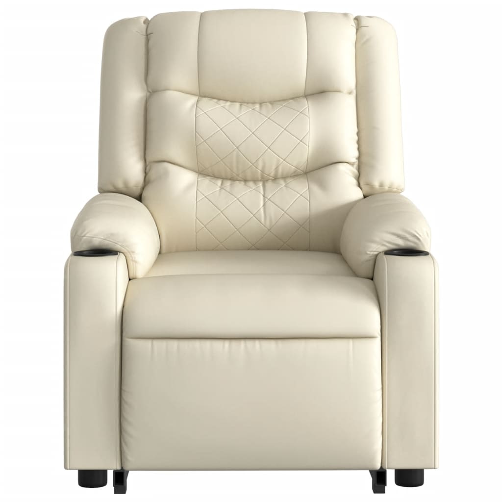 Fauteuil inclinable de massage Crème Similicuir - XIOS