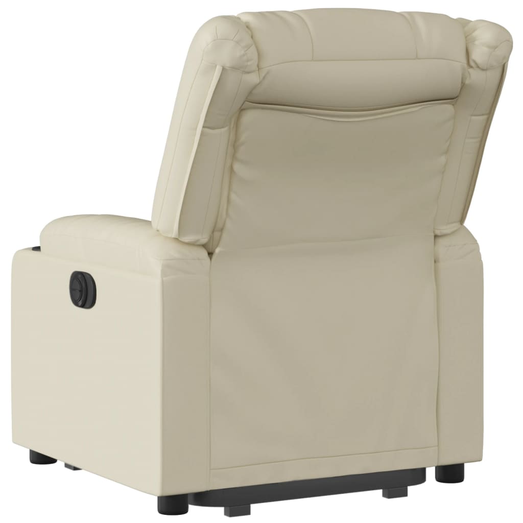Fauteuil inclinable électrique crème similicuir - XIOS