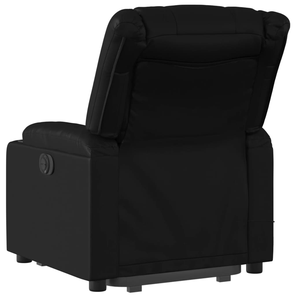 Fauteuil inclinable de massage électrique noir similicuir