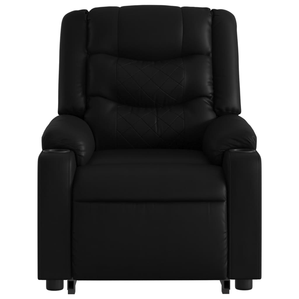 Fauteuil inclinable de massage électrique noir similicuir