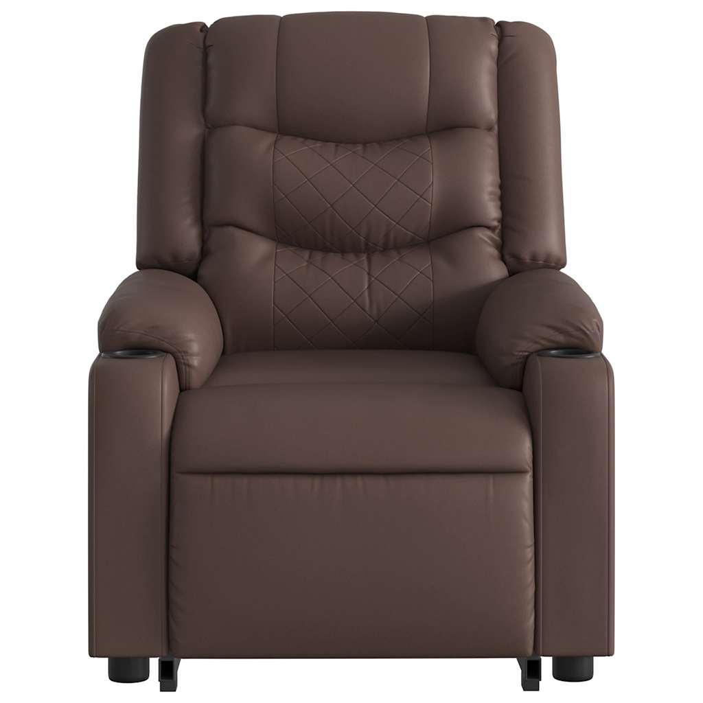 Fauteuil inclinable de massage électrique marron similicuir - XIOS