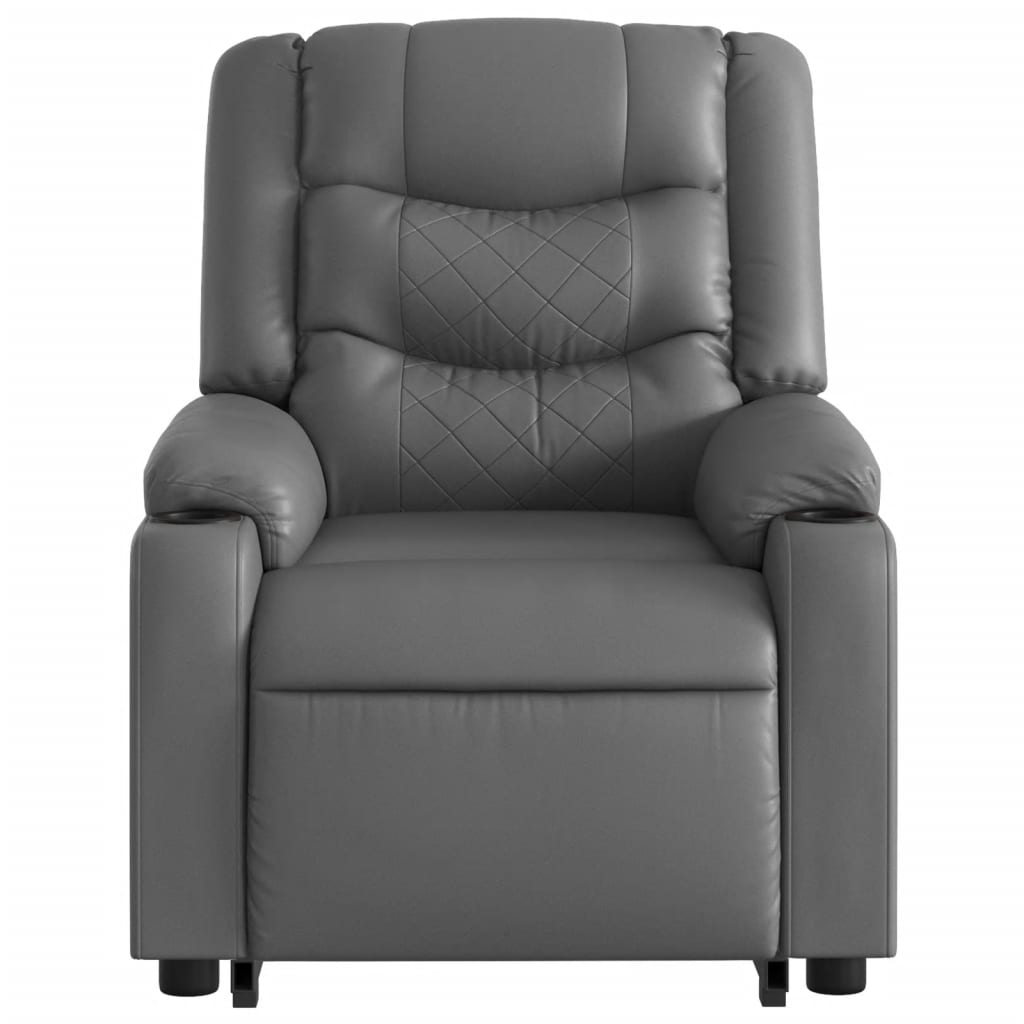 Fauteuil inclinable de massage électrique gris similicuir - XIOS
