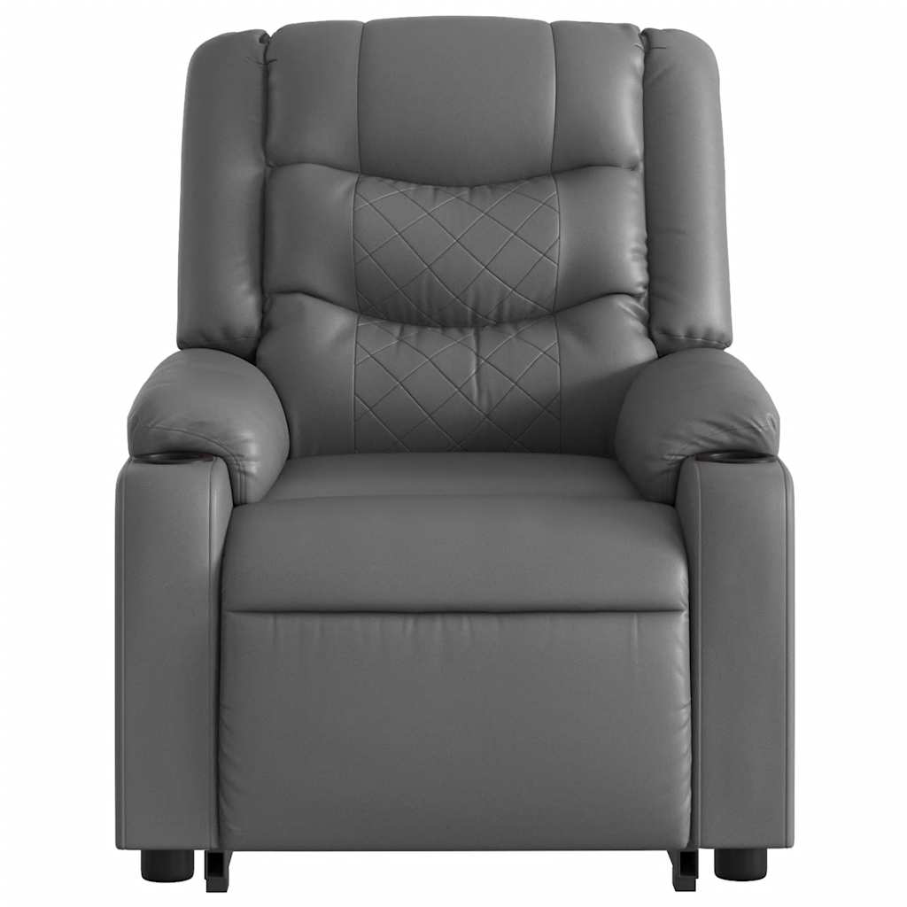 Fauteuil inclinable de massage électrique gris similicuir - XIOS