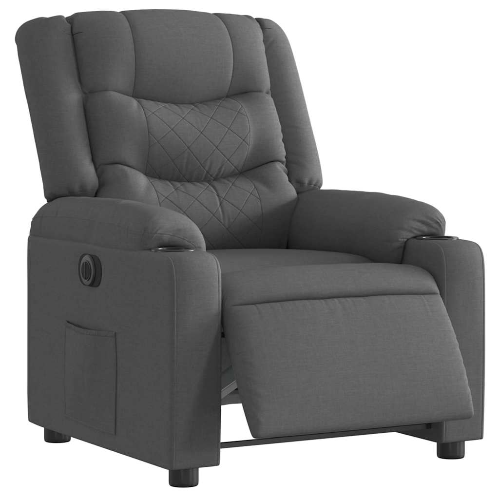 Fauteuil inclinable électrique Gris foncé Tissu - XIOS