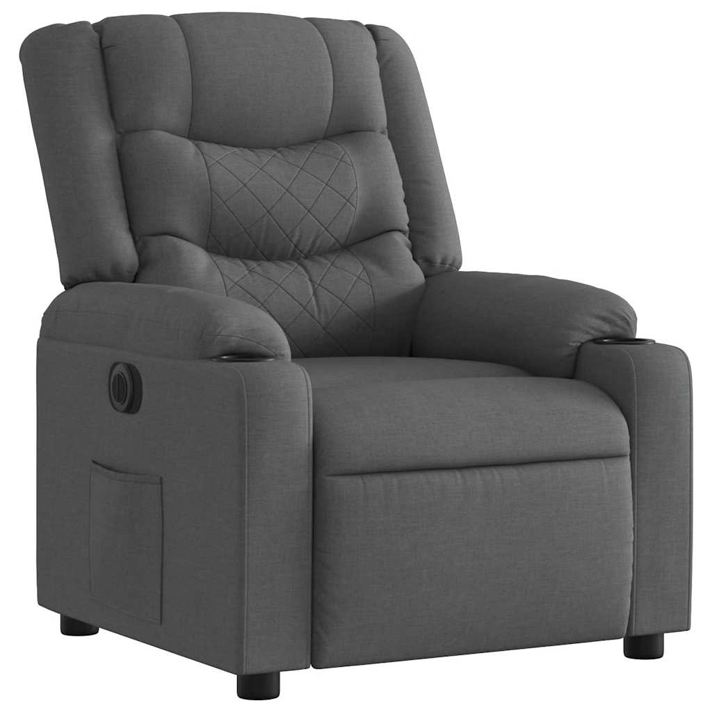 Fauteuil inclinable électrique Gris foncé Tissu - XIOS