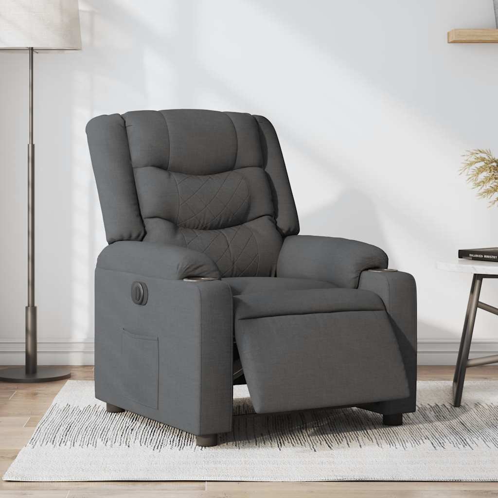 Fauteuil inclinable électrique Gris foncé Tissu - XIOS