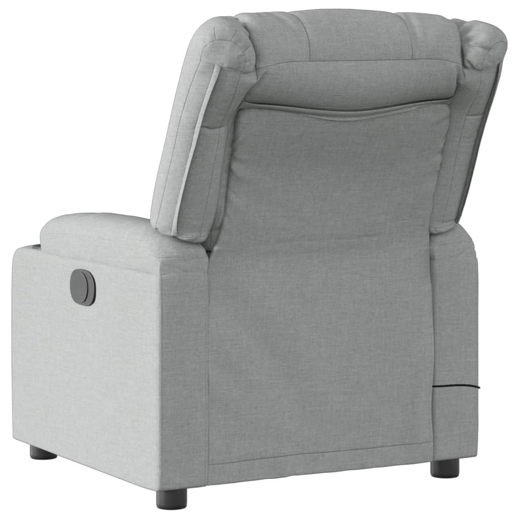 Fauteuil de massage inclinable électrique gris clair tissu - XIOS