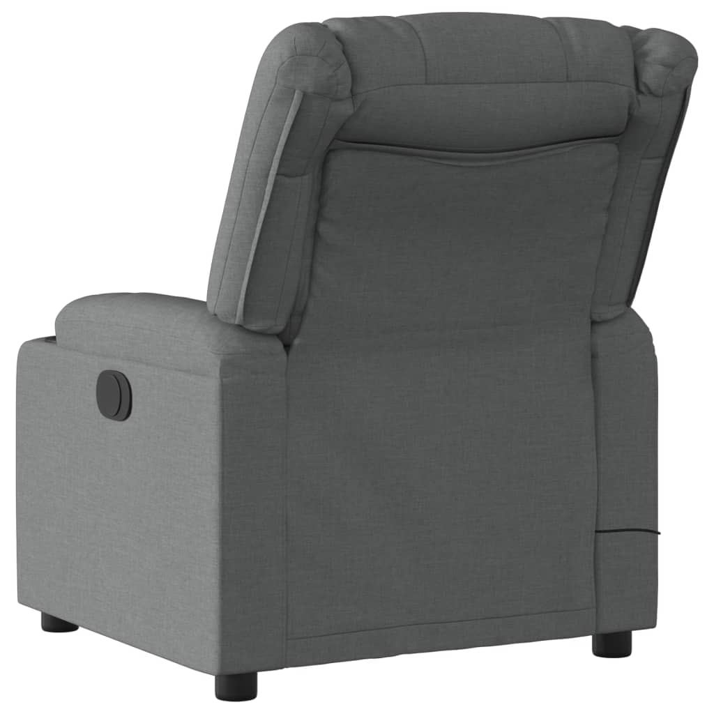 Fauteuil inclinable de massage électrique gris foncé tissu - XIOS