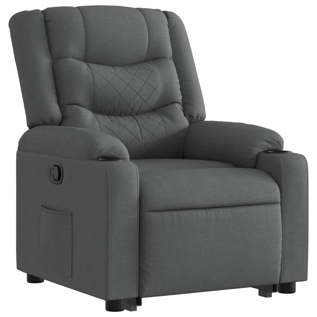 Fauteuil inclinable Gris foncé Tissu - XIOS