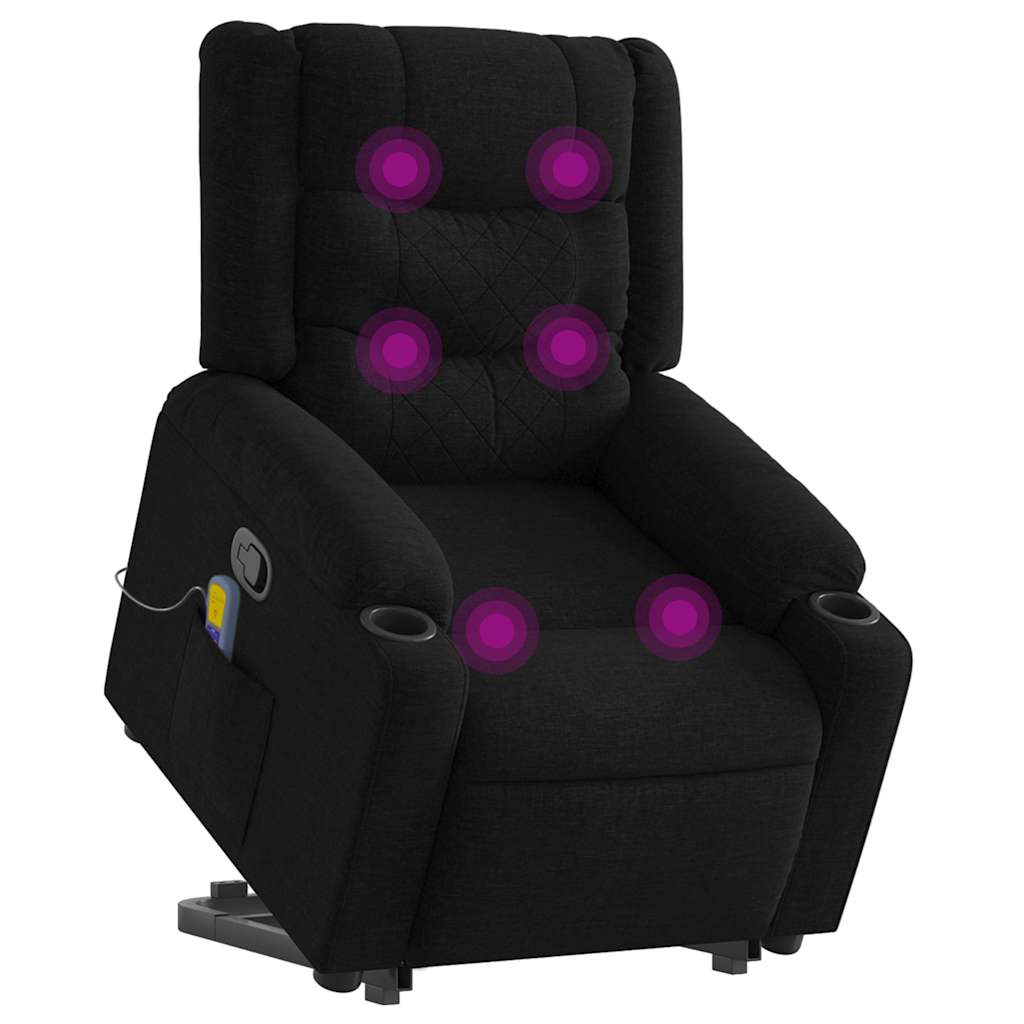 Fauteuil de massage inclinable Noir Tissu - XIOS