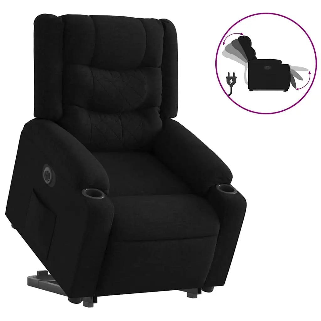 Fauteuil inclinable électrique noir tissu - XIOS