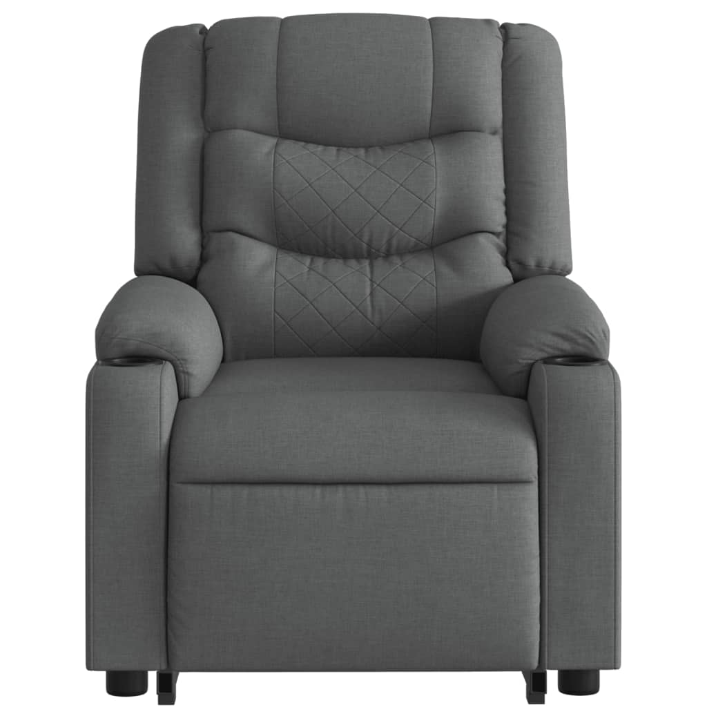 Fauteuil inclinable de massage électrique Gris foncé Tissu - XIOS