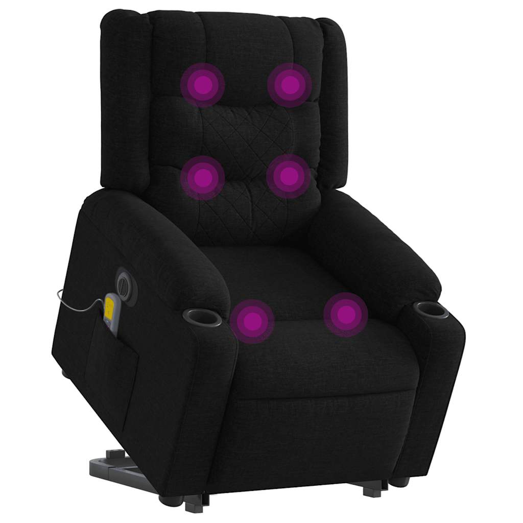 Fauteuil inclinable de massage électrique Noir Tissu - XIOS