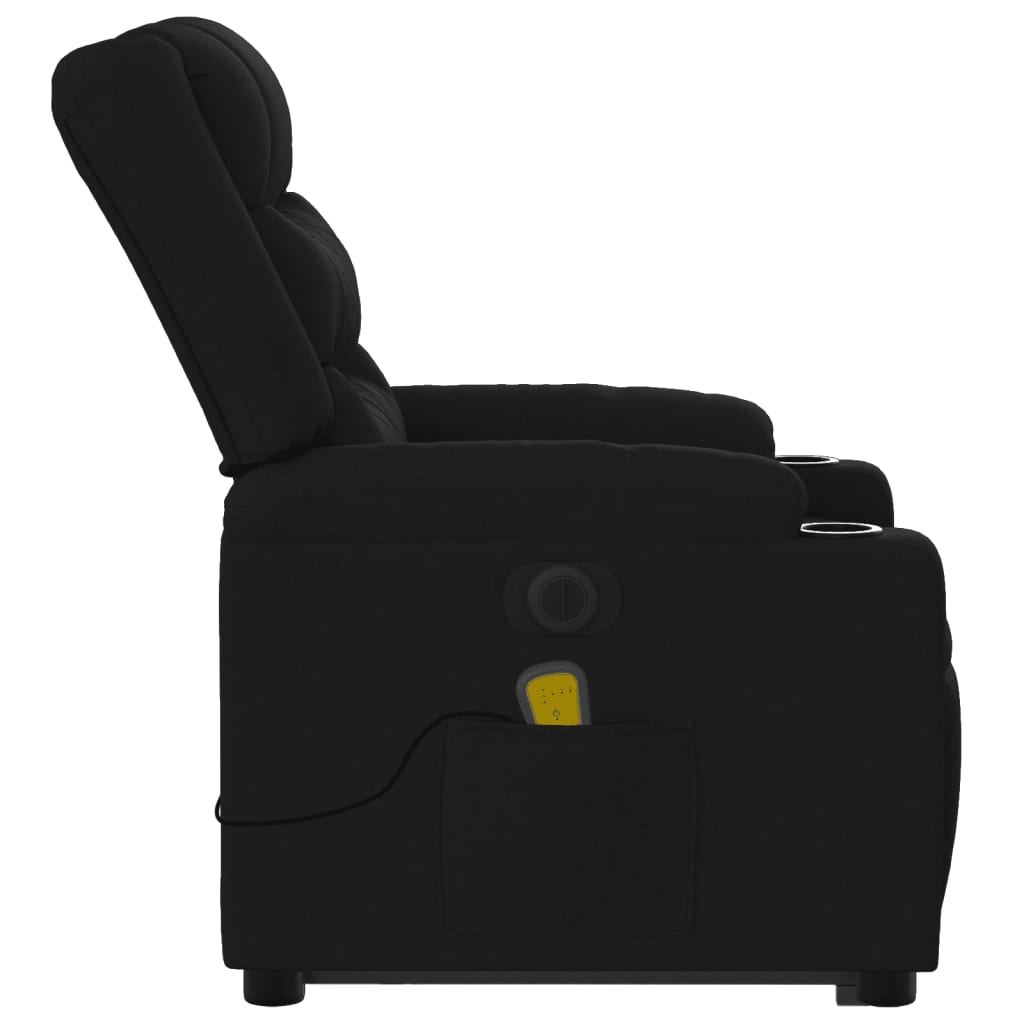 Fauteuil inclinable de massage électrique Noir Tissu - XIOS