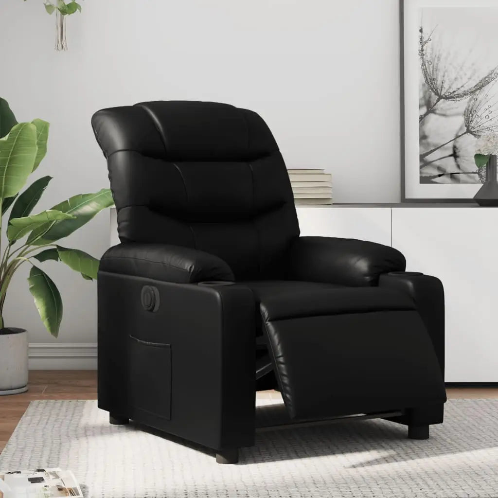 Fauteuil inclinable électrique Noir Similicuir - XIOS