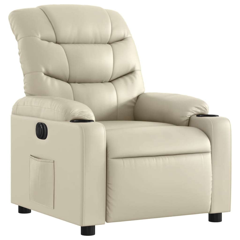 Fauteuil inclinable électrique Crème Similicuir - XIOS