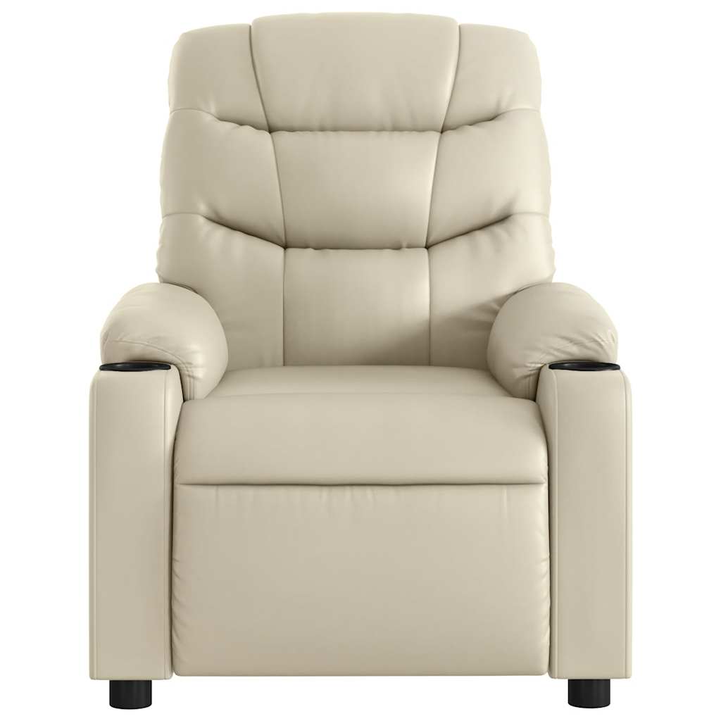 Fauteuil inclinable électrique Crème Similicuir - XIOS