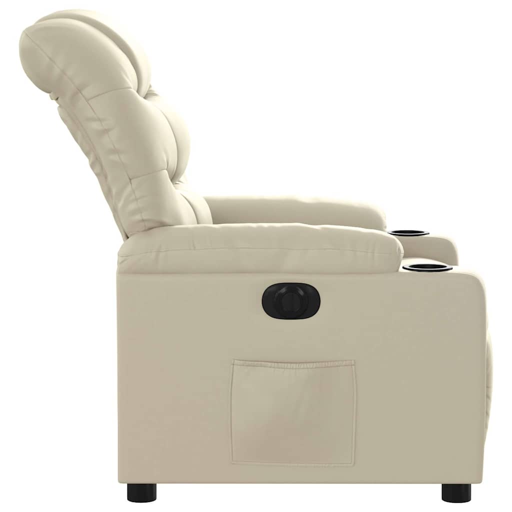 Fauteuil inclinable électrique Crème Similicuir - XIOS