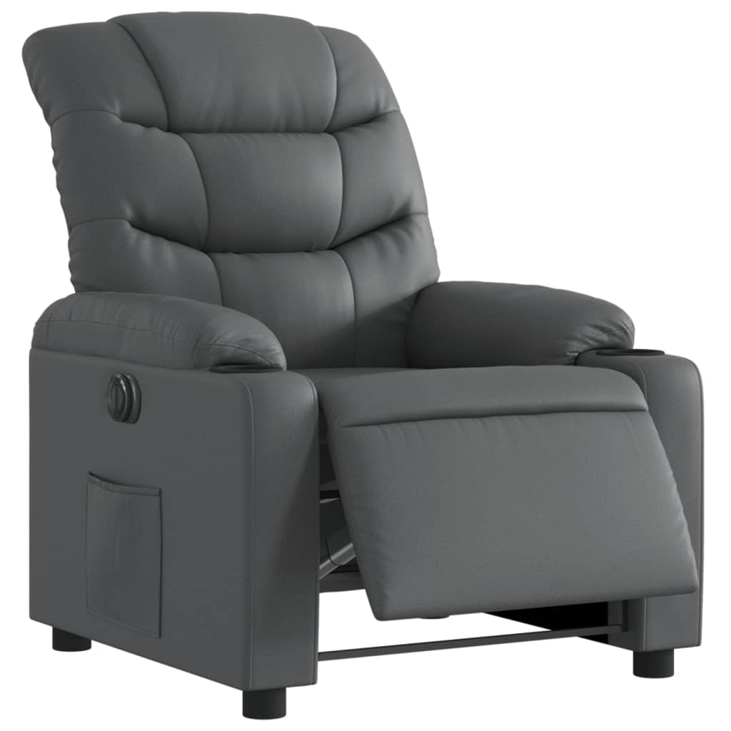 Fauteuil inclinable électrique Gris Similicuir - XIOS