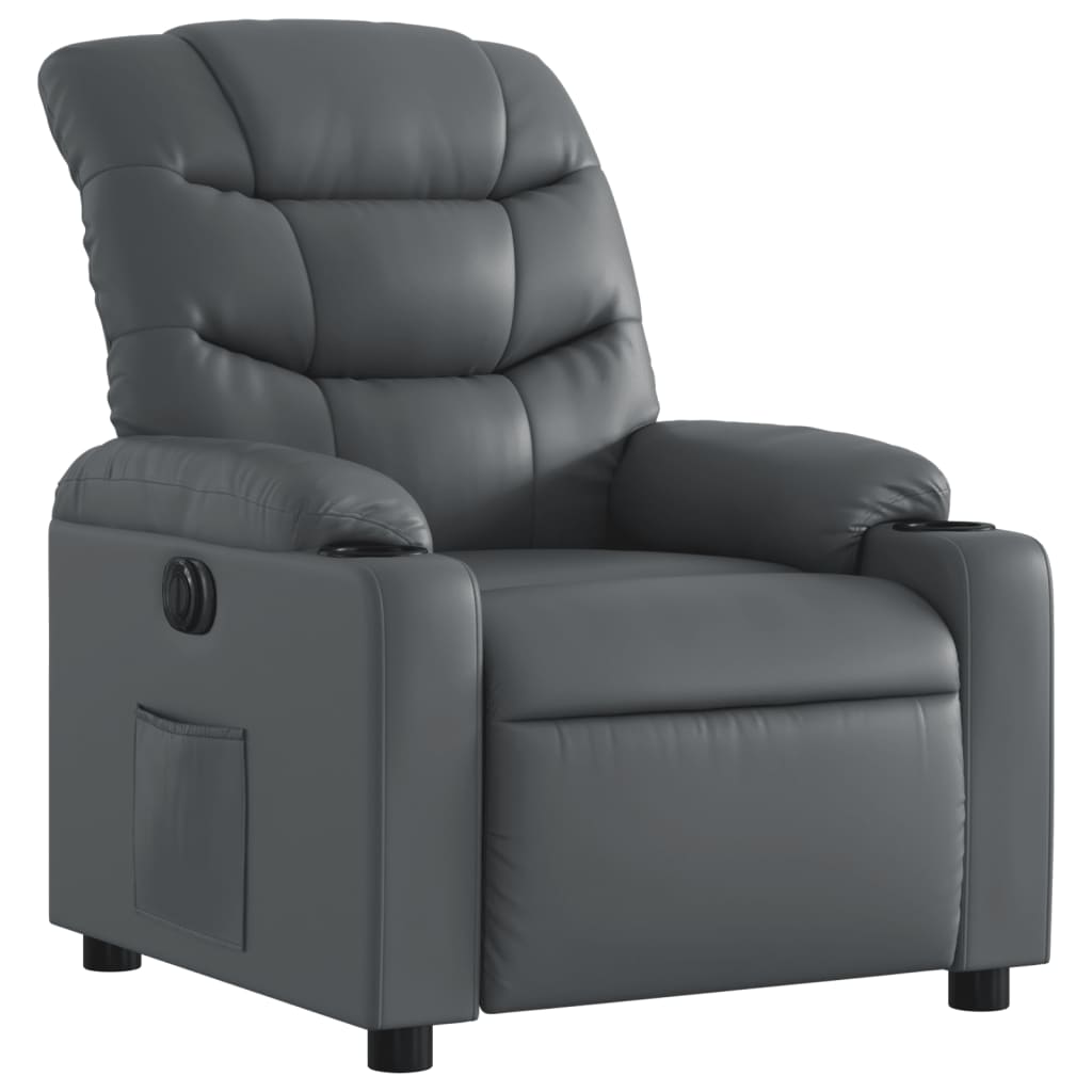 Fauteuil inclinable électrique Gris Similicuir - XIOS