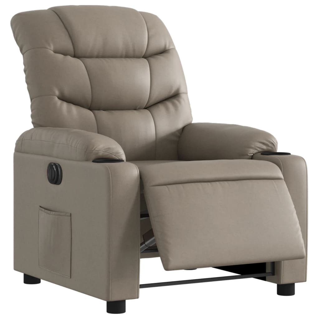 Fauteuil inclinable électrique Cappuccino Similicuir - XIOS