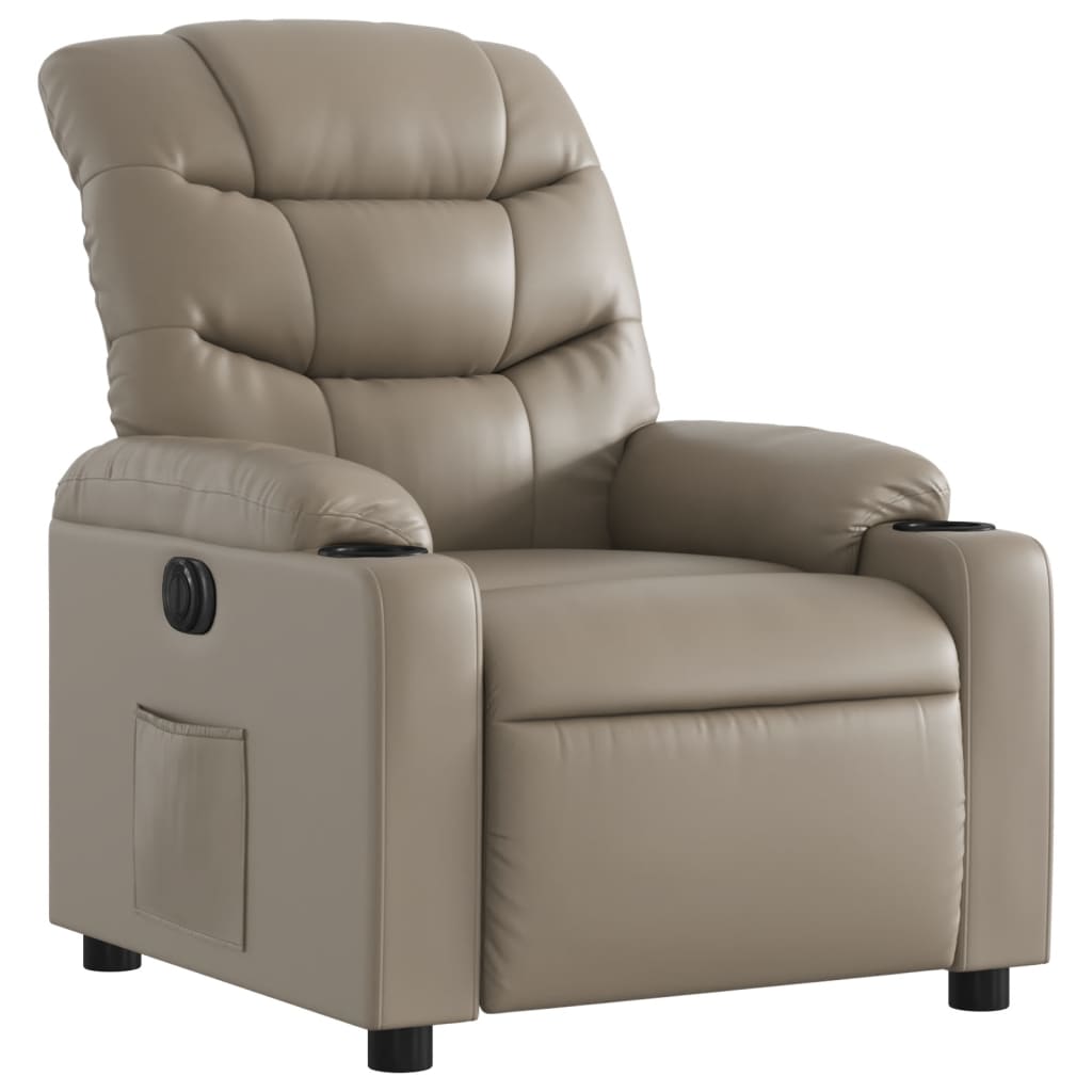 Fauteuil inclinable électrique Cappuccino Similicuir - XIOS