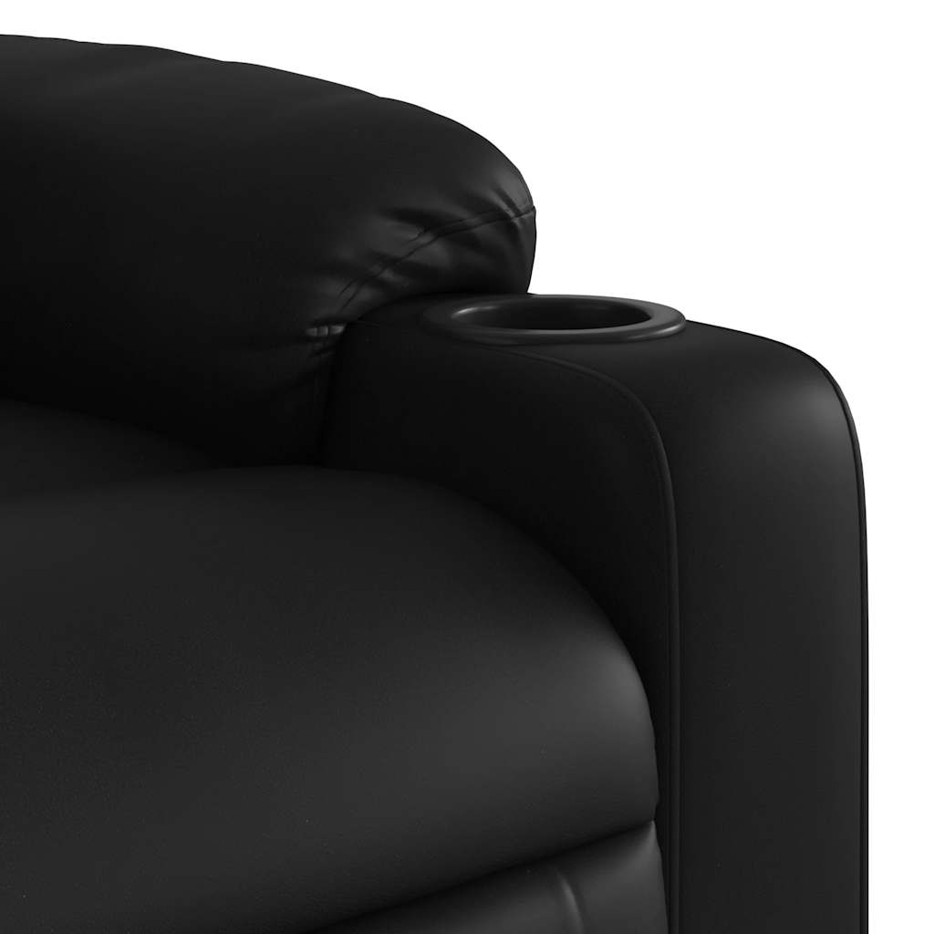 Fauteuil de massage inclinable électrique noir similicuir - XIOS