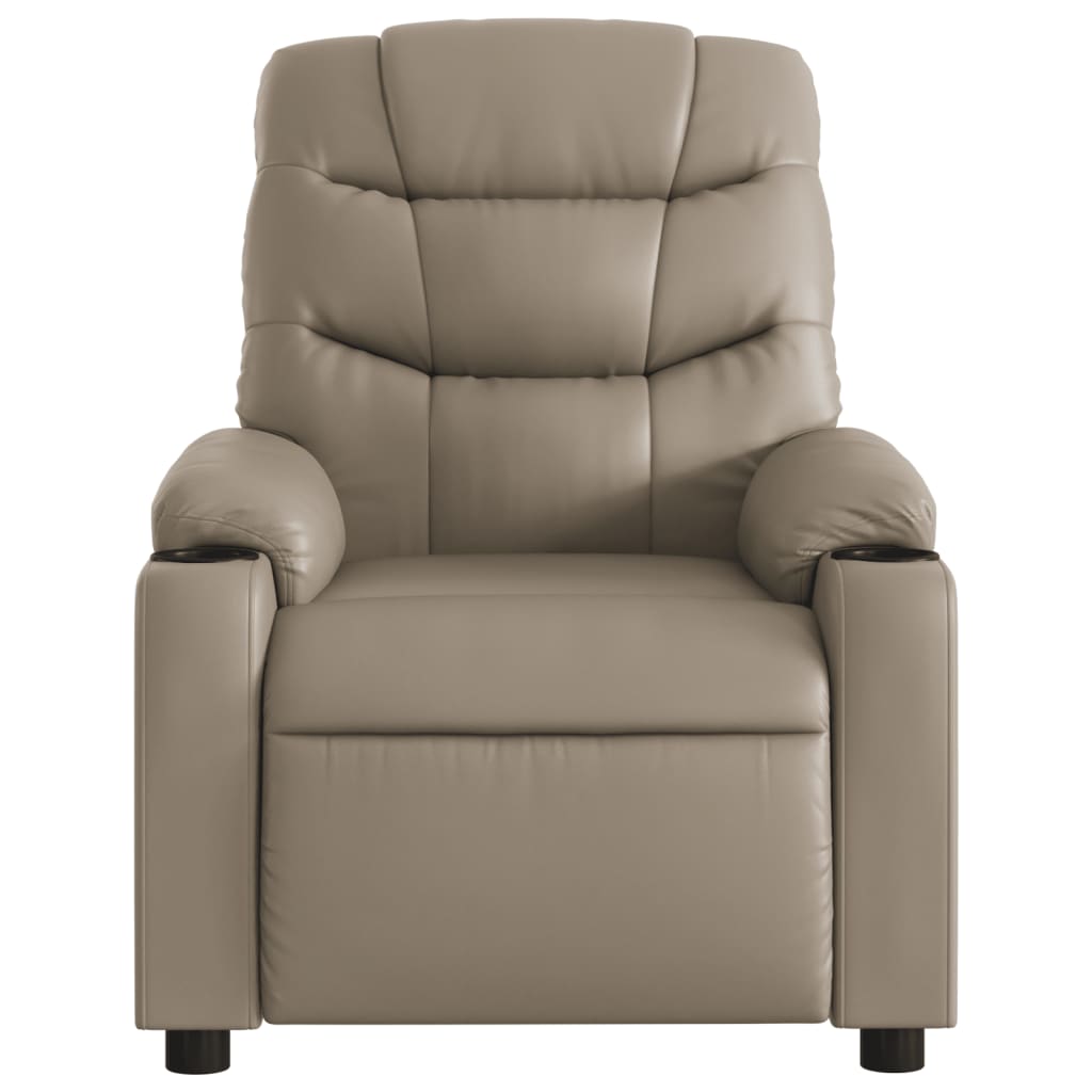 Fauteuil de massage inclinable électrique cappuccino similicuir - XIOS