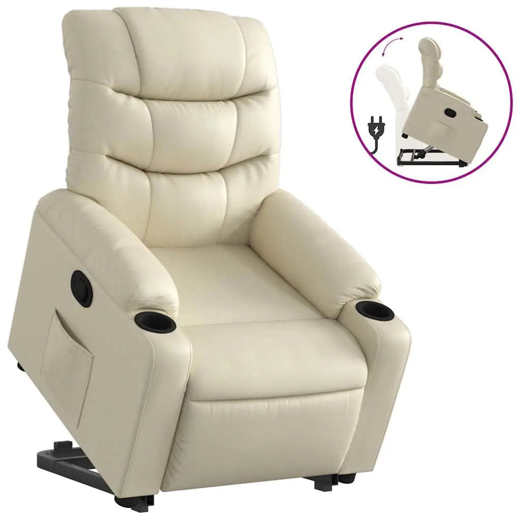 Fauteuil inclinable Crème Similicuir - XIOS