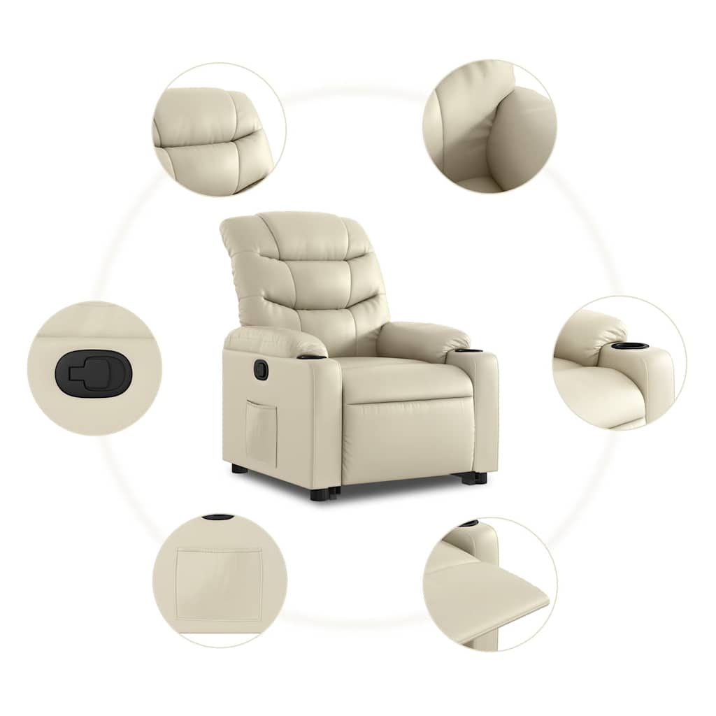 Fauteuil inclinable Crème Similicuir - XIOS