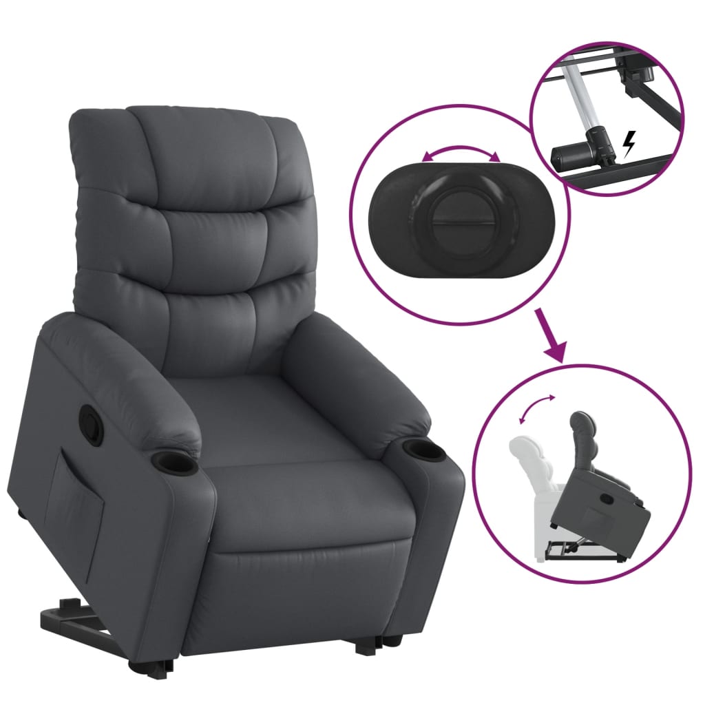 Fauteuil inclinable Gris Similicuir - XIOS