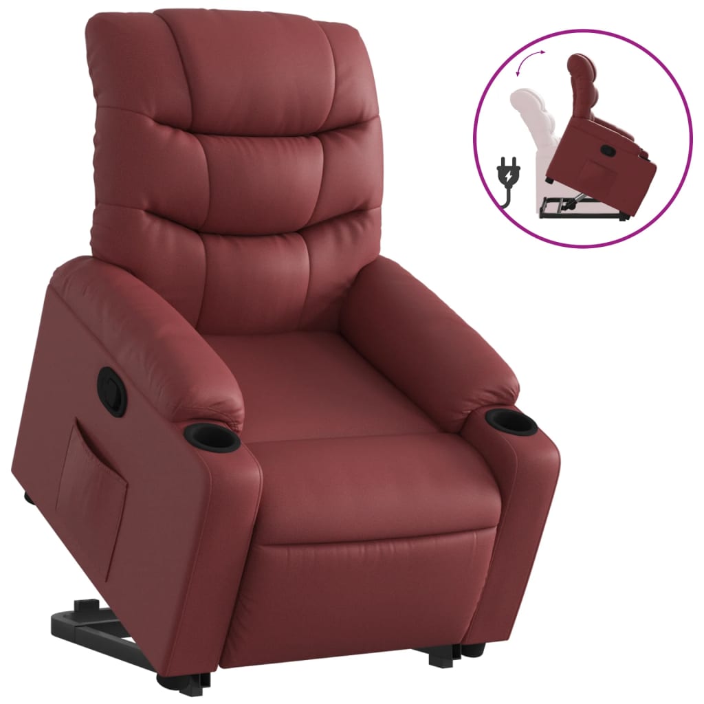 Fauteuil inclinable Rouge bordeaux Similicuir - XIOS