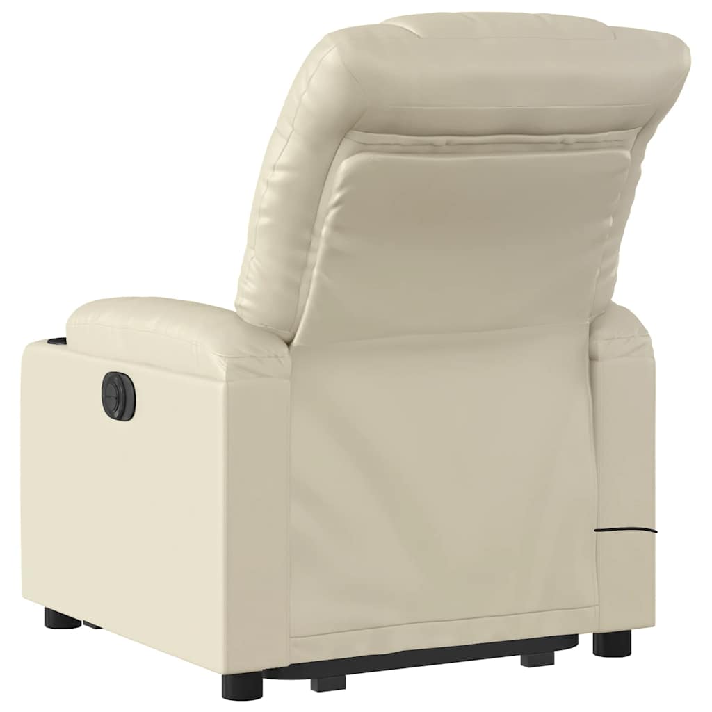 Fauteuil inclinable de massage Crème Similicuir - XIOS