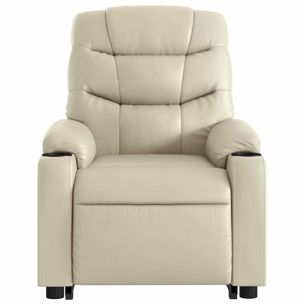 Fauteuil inclinable de massage Crème Similicuir - XIOS