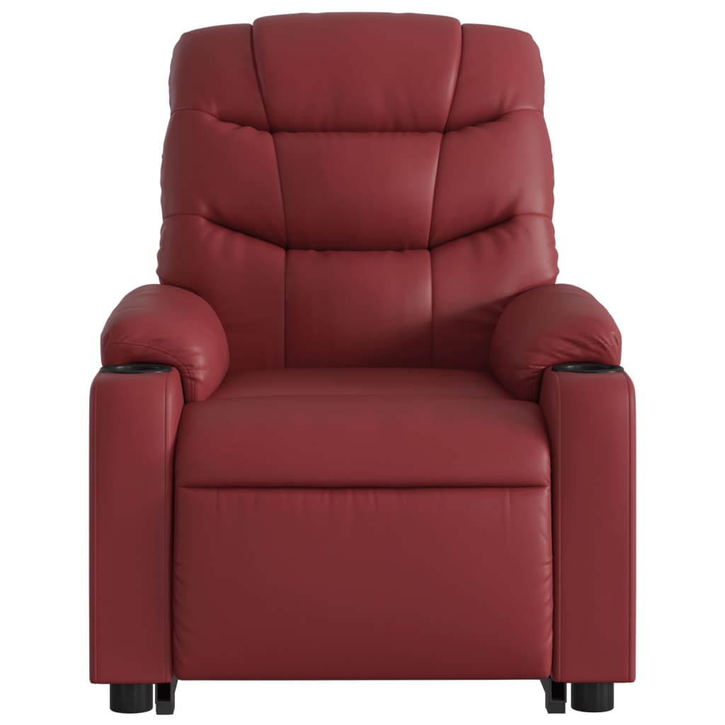 Fauteuil inclinable de massage Rouge bordeaux Similicuir - XIOS