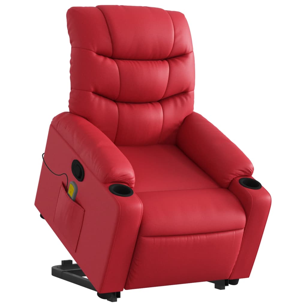 Fauteuil inclinable de massage Rouge Similicuir - XIOS