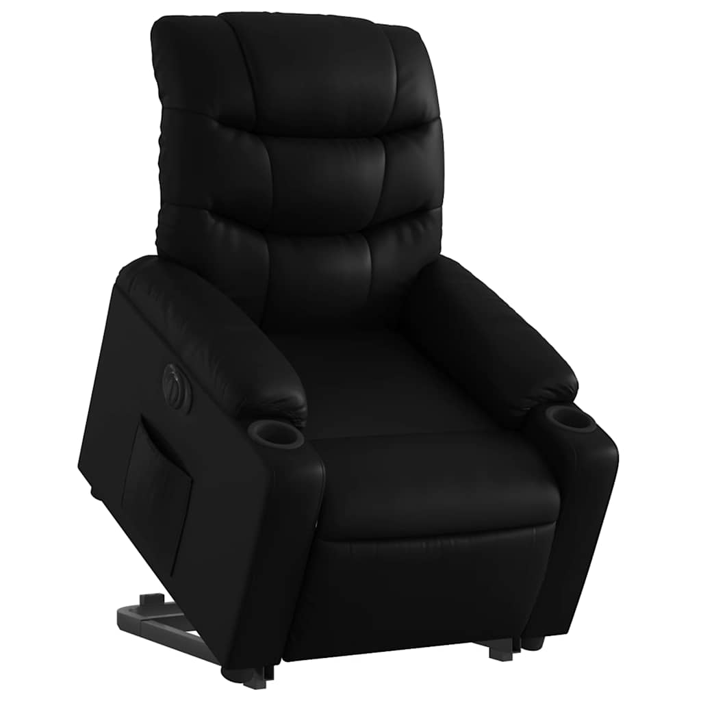 Fauteuil inclinable électrique noir similicuir - XIOS