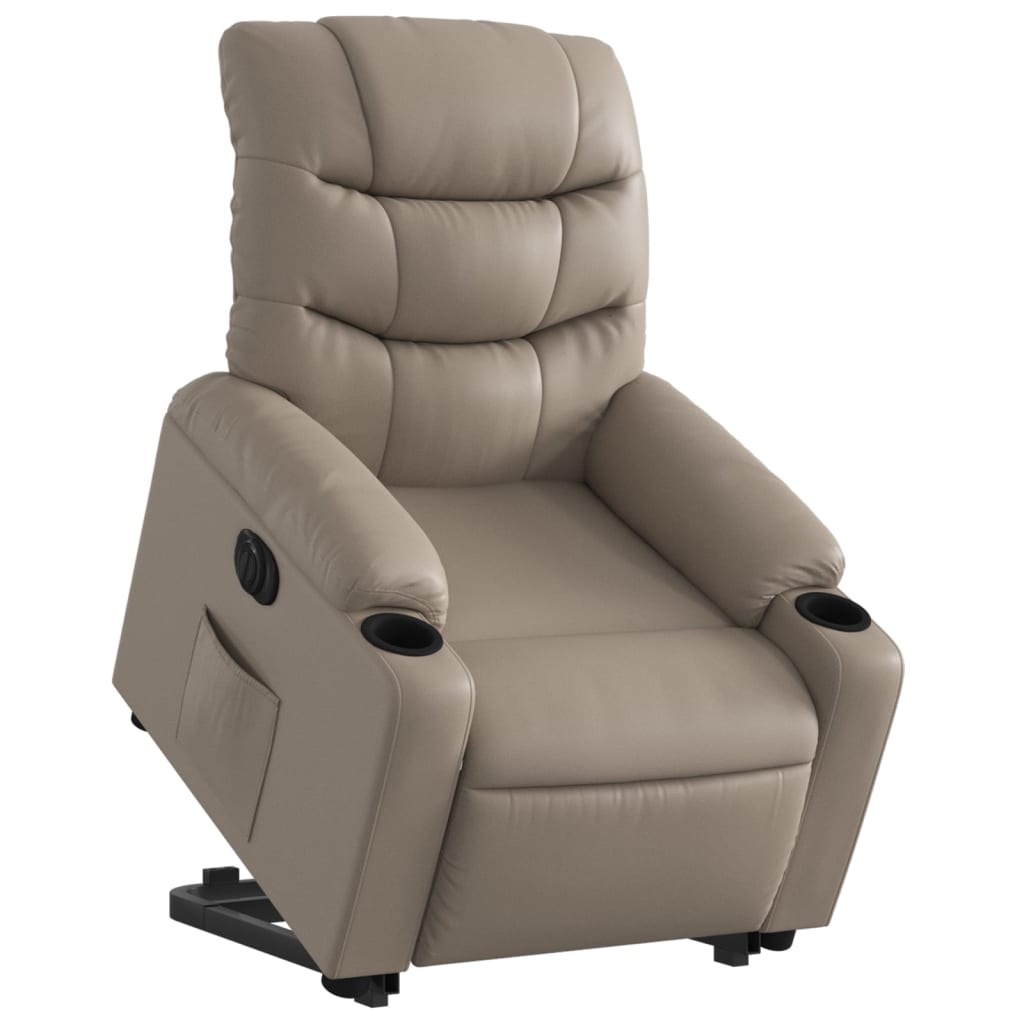 Fauteuil inclinable électrique cappuccino similicuir - XIOS