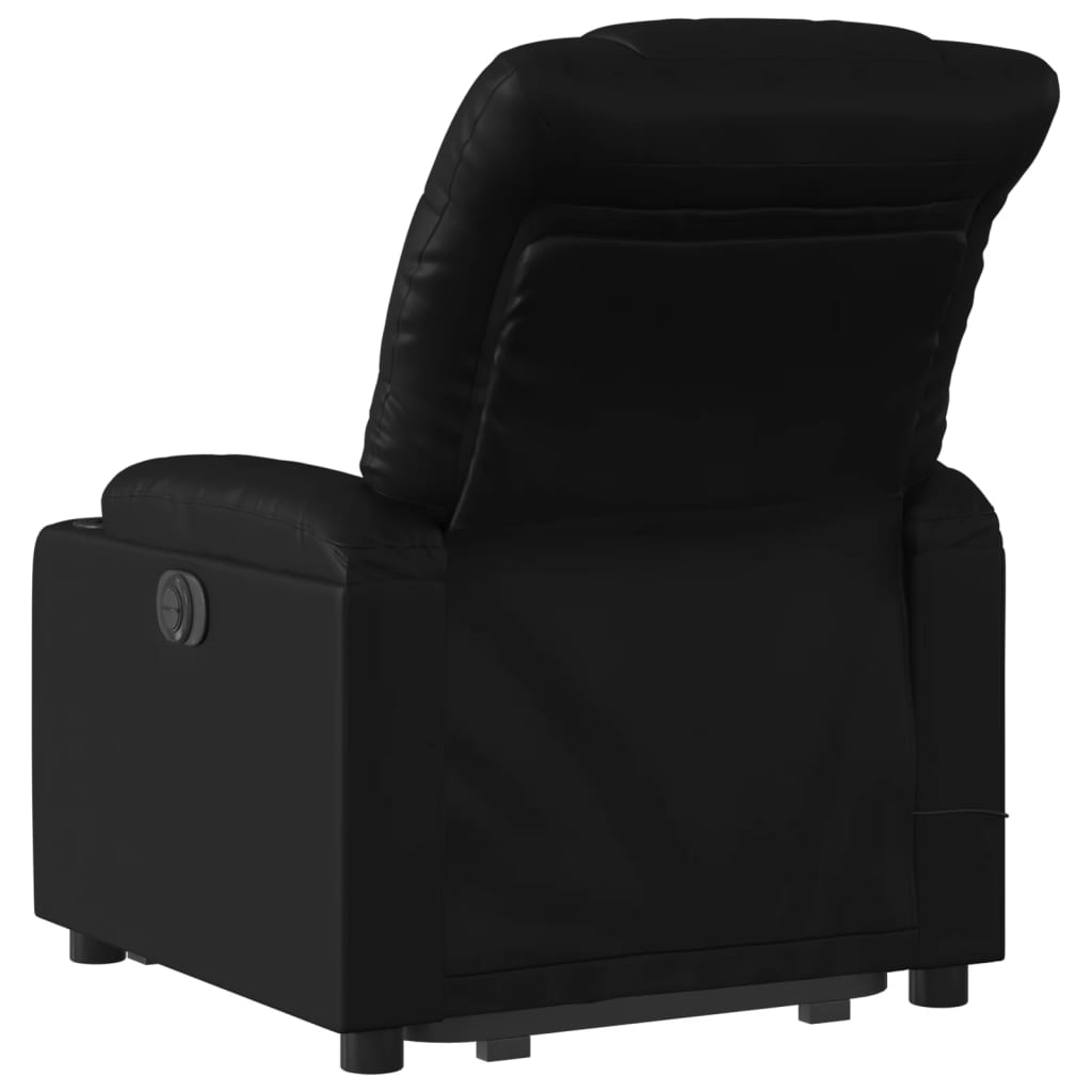 Fauteuil inclinable de massage électrique noir similicuir - XIOS
