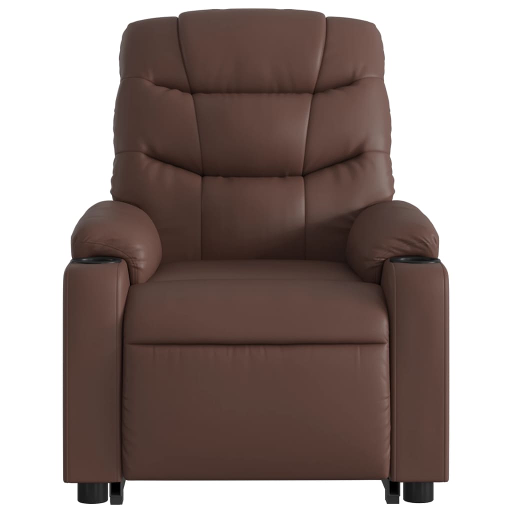Fauteuil inclinable de massage électrique marron similicuir - XIOS