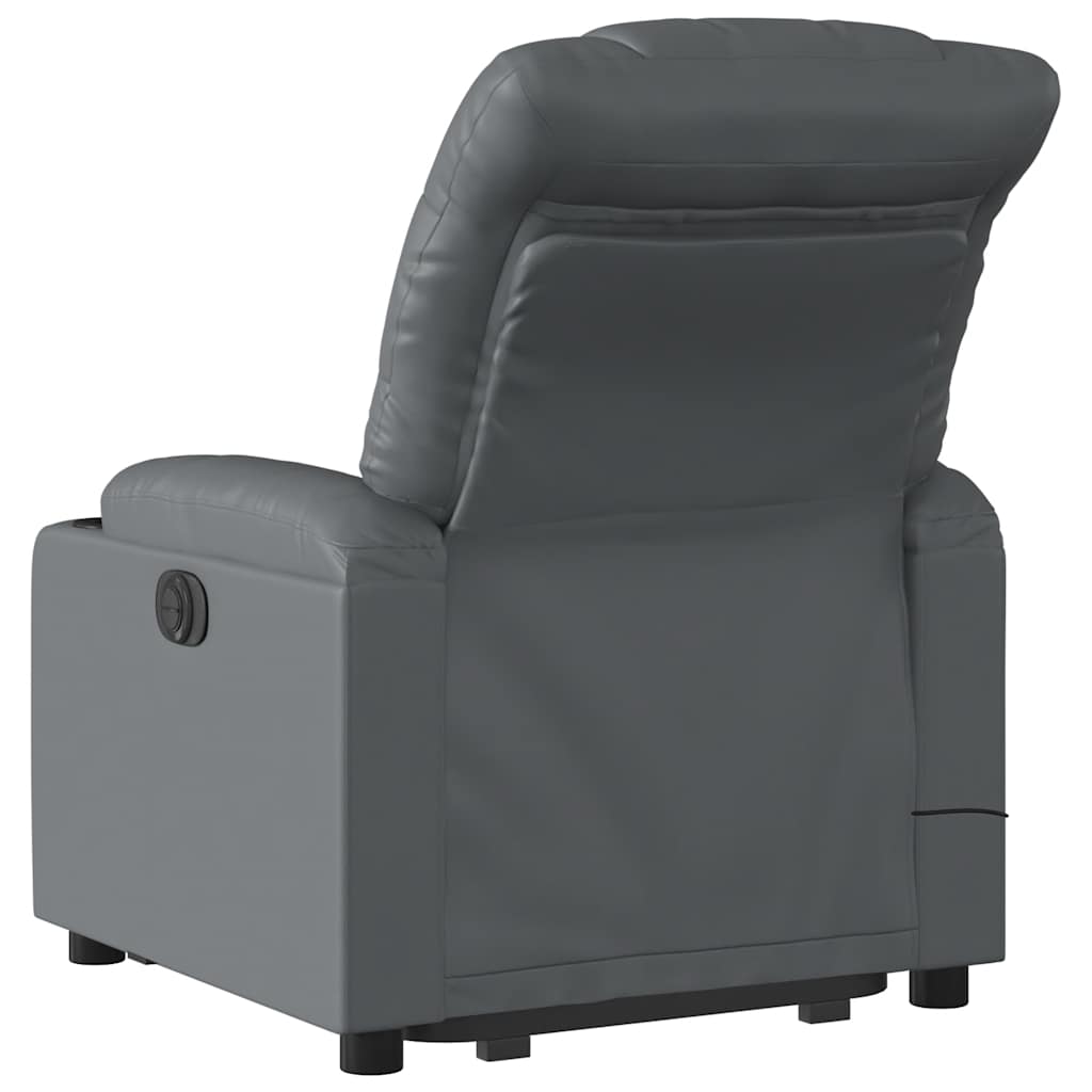 Fauteuil inclinable de massage électrique gris similicuir - XIOS