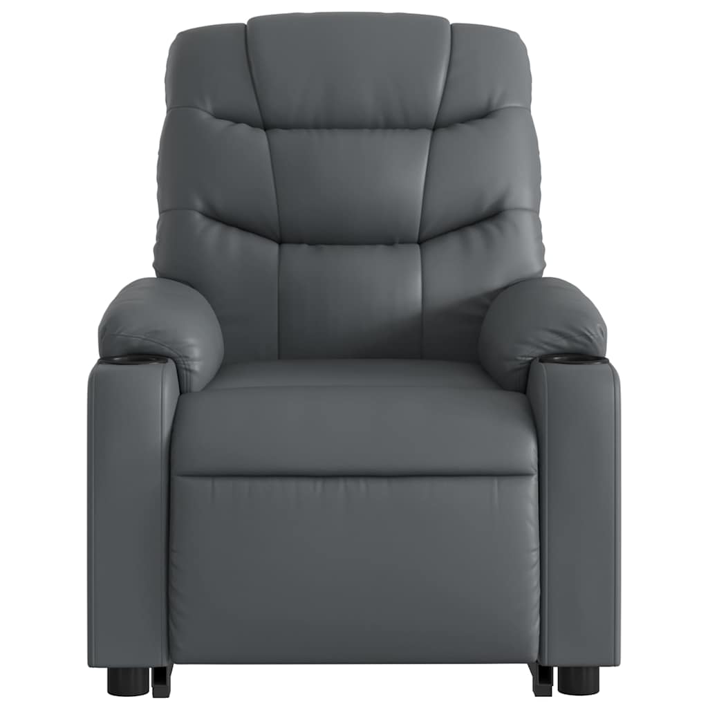 Fauteuil inclinable de massage électrique gris similicuir - XIOS