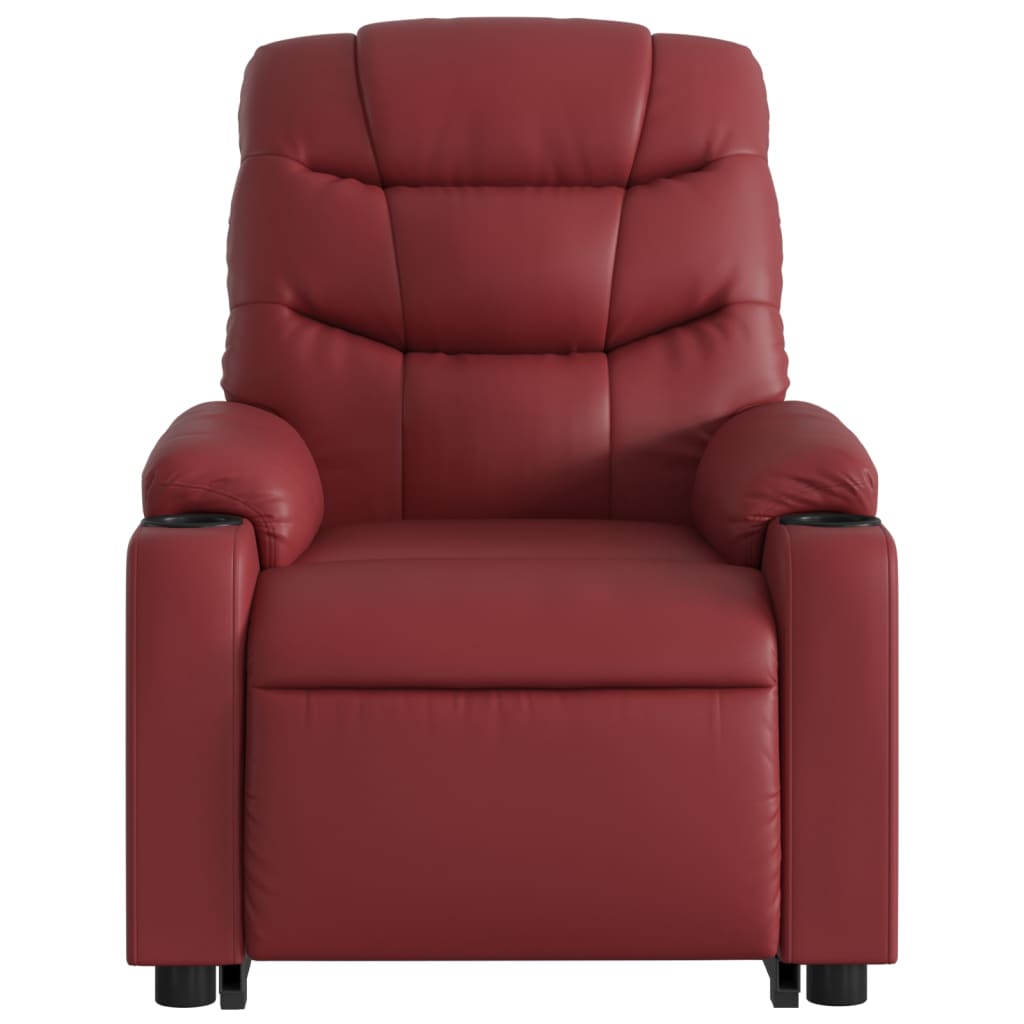 Fauteuil inclinable de massage électrique rouge bordeaux - XIOS