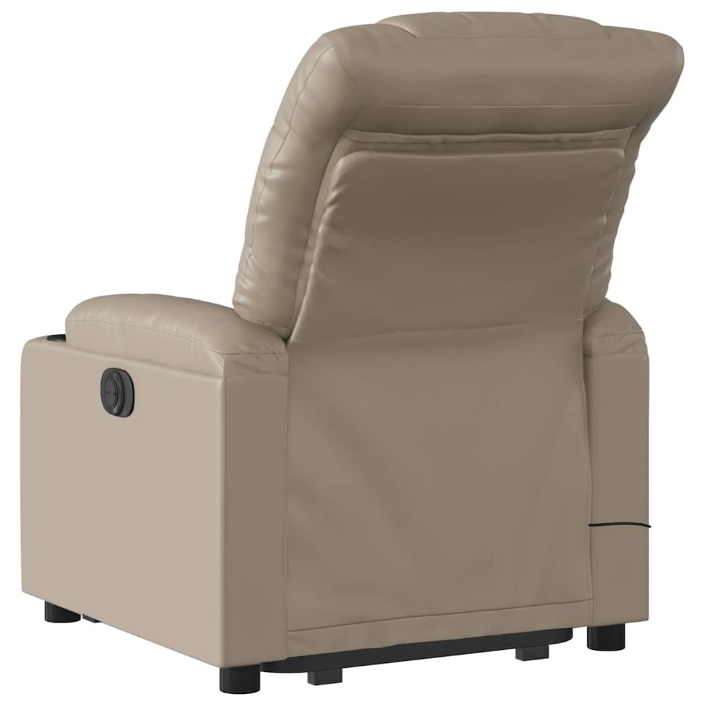 Fauteuil inclinable de massage électrique cappuccino similicuir - XIOS