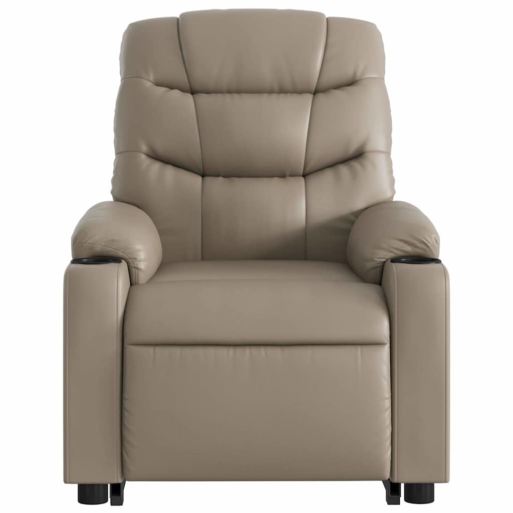 Fauteuil inclinable de massage électrique cappuccino similicuir