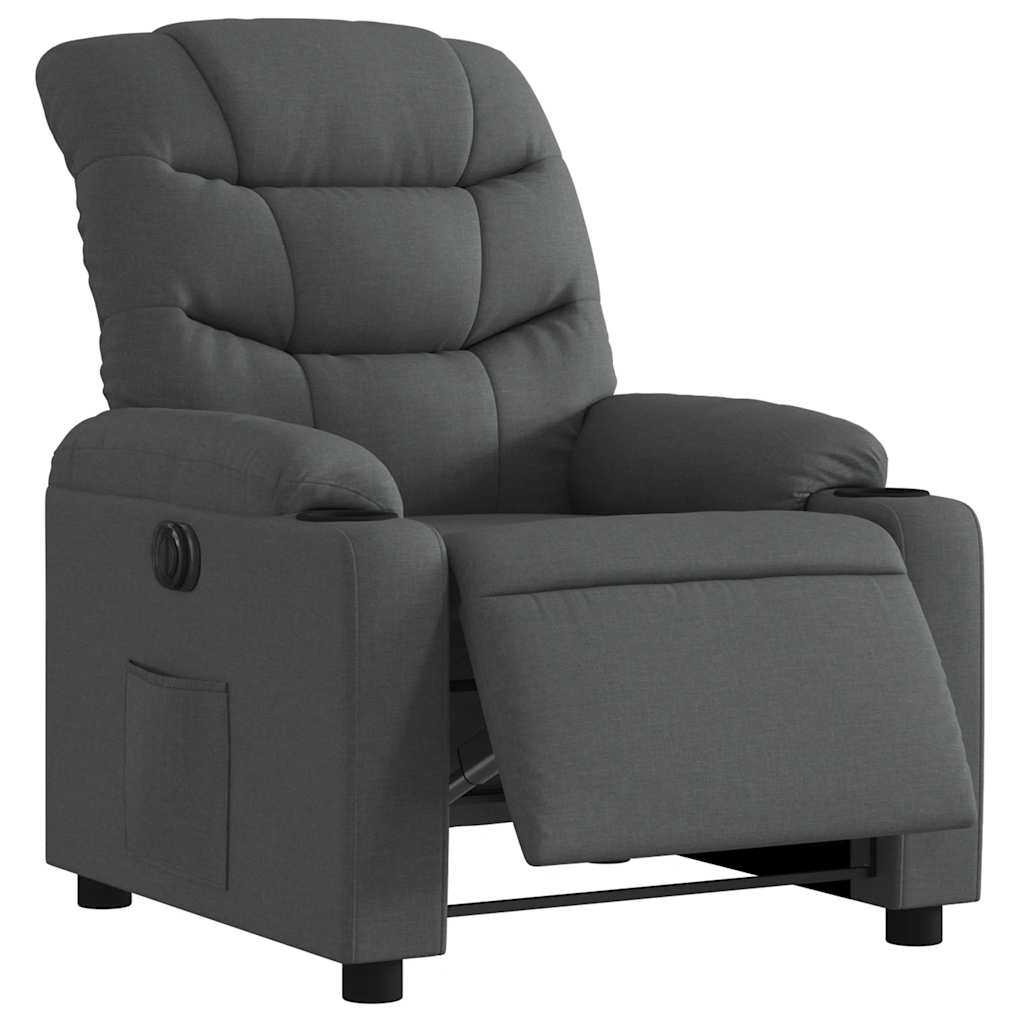 Fauteuil inclinable électrique Gris foncé Tissu - XIOS